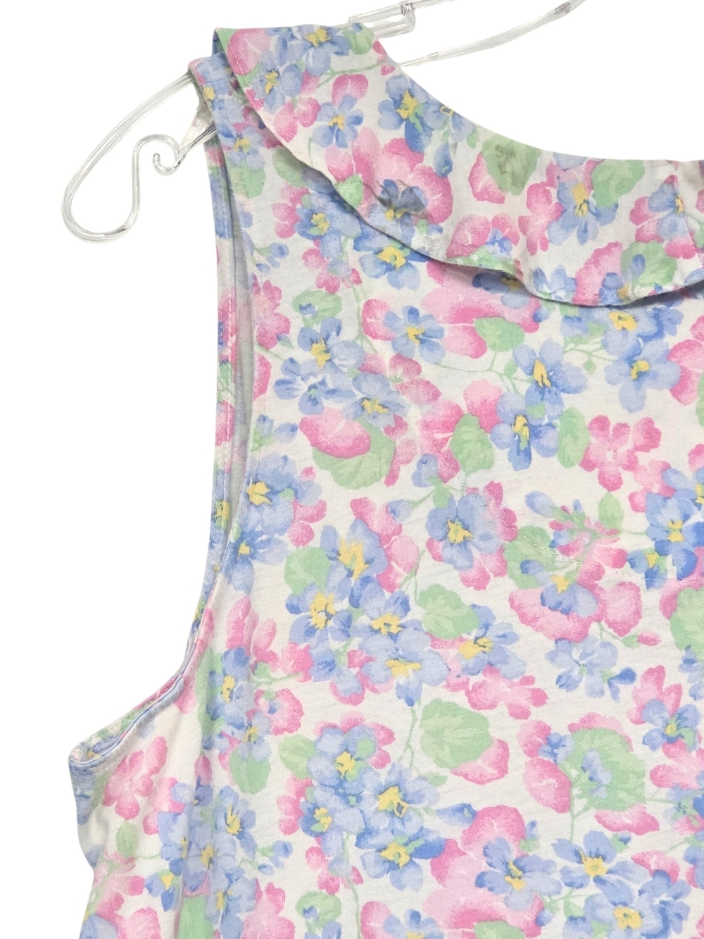 Lauren Ralph Lauren Black Label Floral Nightgown Sleep Dress M Cotton Viscose - Picture 12 of 13